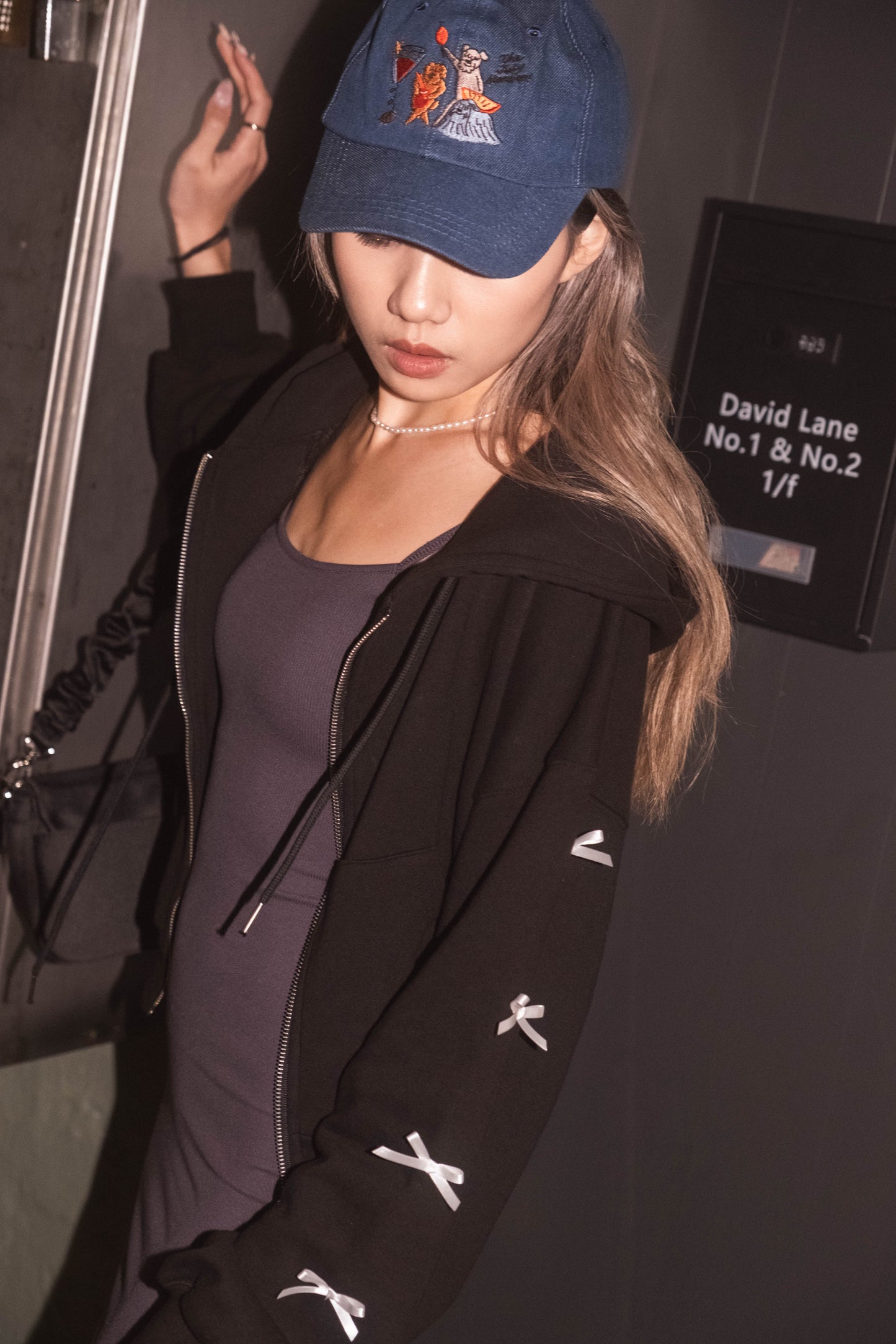 [ 超可愛的 casual hoodie ] Ribbon Bow Hoodie Jacket - 3 colours