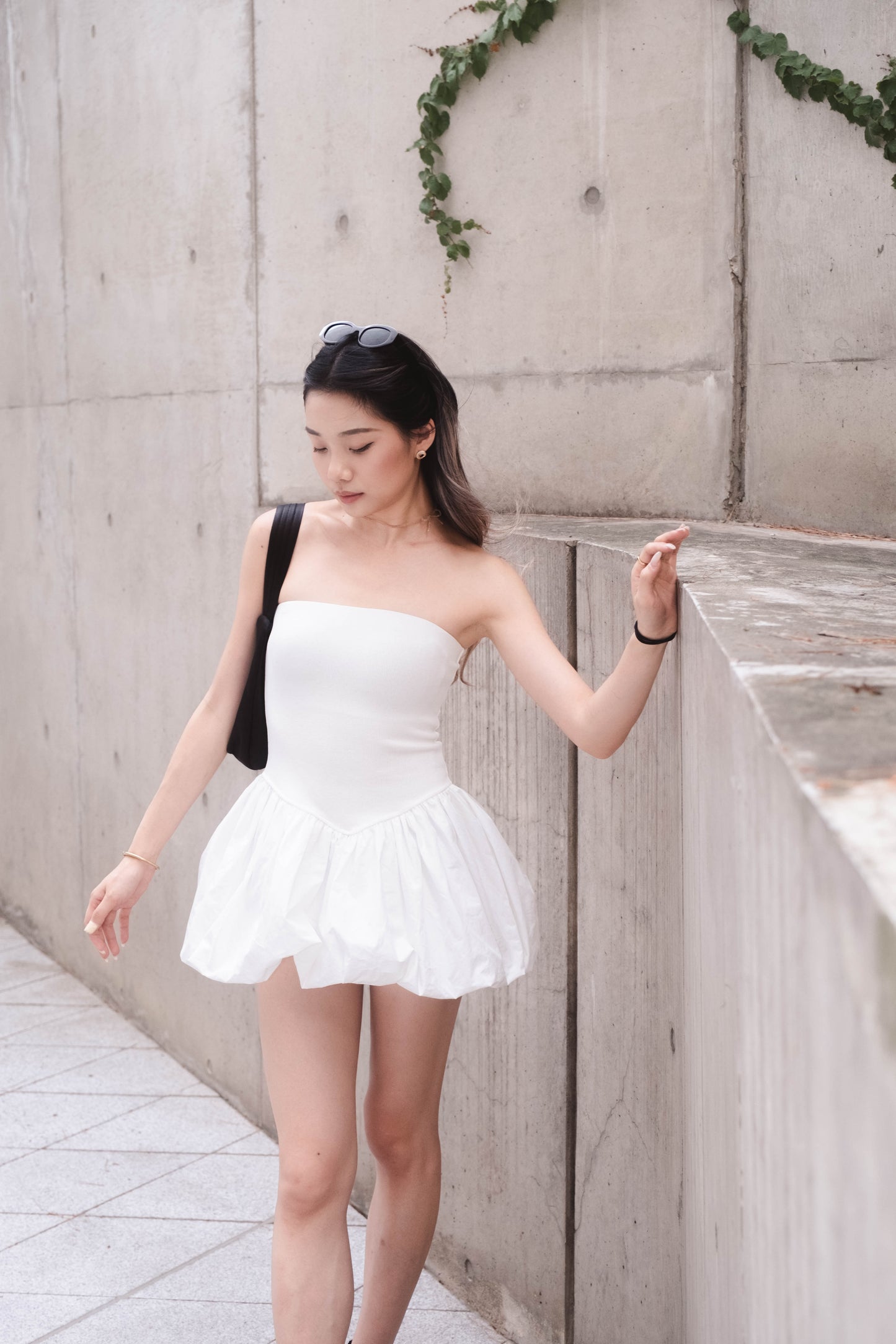 [ 韓國連線 🇰🇷 今季必備 ! 靚料挺身泡泡裙 🫧 ]Girl In Bubble Tube Dress - White