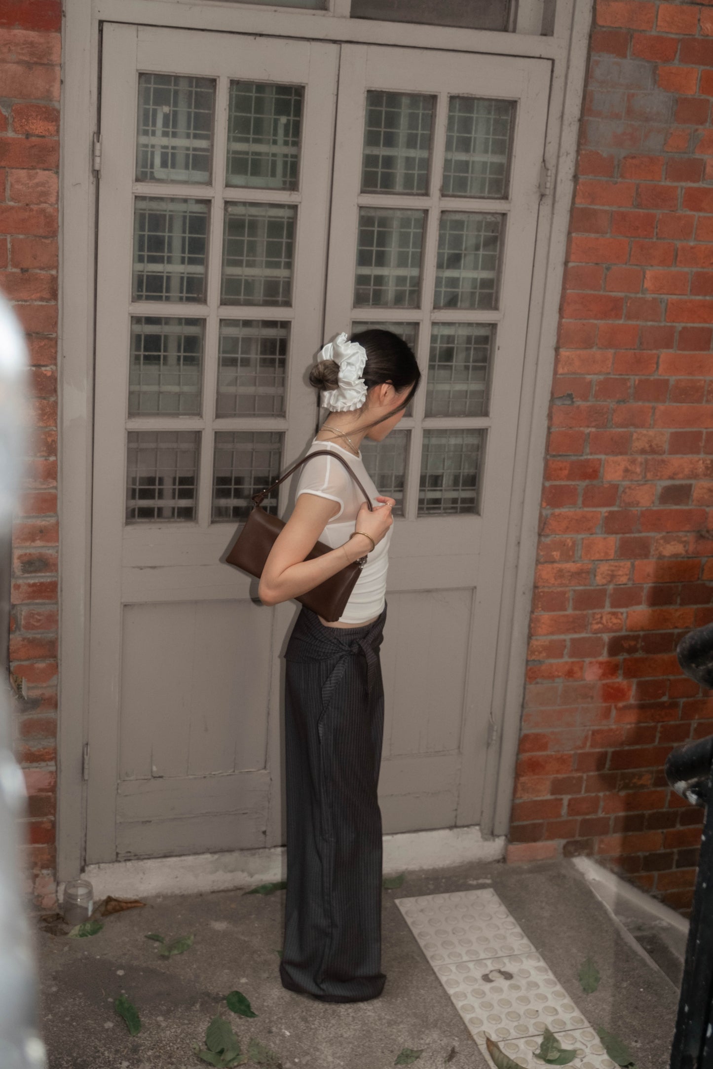 [ 🆕 極力大推薦 .✦ ݁˖ 清爽涼浸浸⋆˚࿔直間休長褲 ] Everyday Pants Stripes (with small scarf) - 2 colours