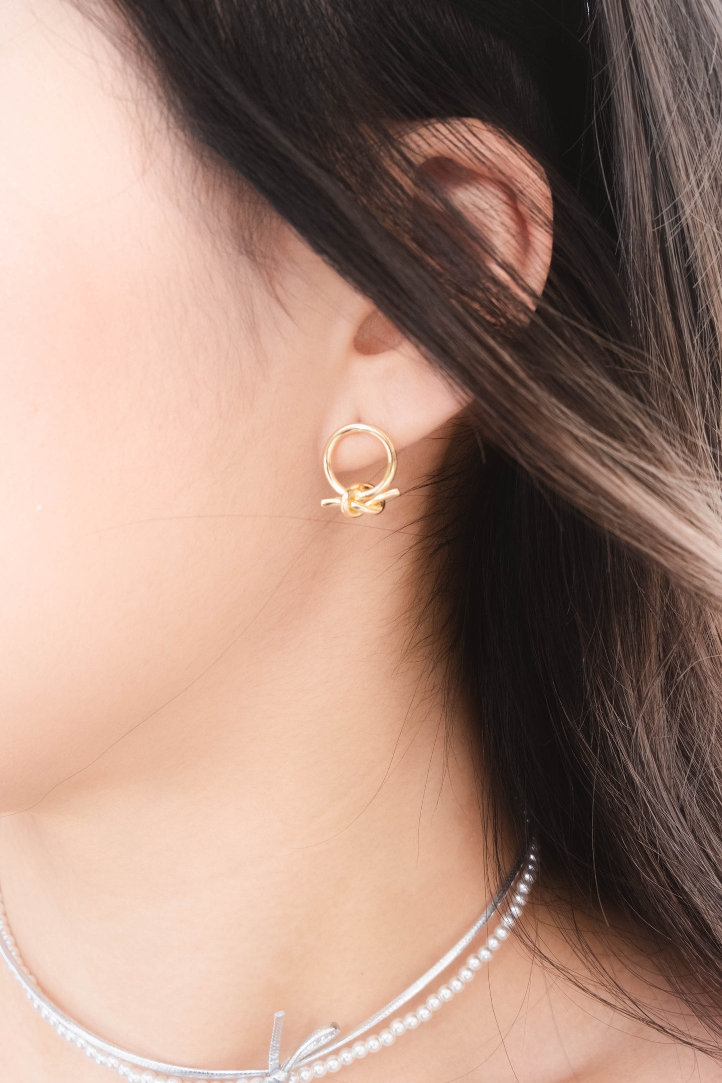 [ 韓國連線 🇰🇷 ] Rounding Knot Earrings - Gold