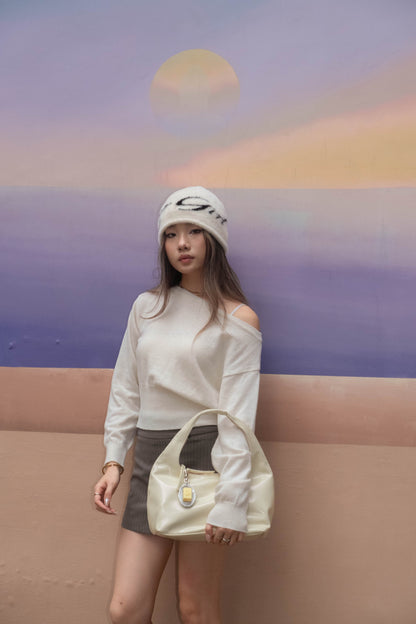 [ 🆕 軟淋淋~ 斜膊軟薄冷衫] Couch Sheer Sweater - 4 colours