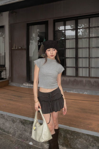 [ 🆕 夏日可愛小短裙 🌊 ] Bounce Mini Skirt Stripes - 2 colours