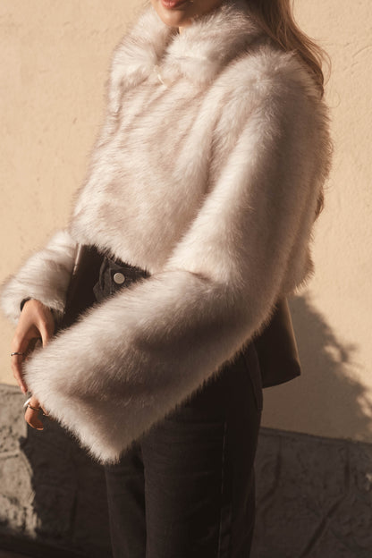 [ 高級感之選! 毛毛蓬鬆外套 ] Polar Fox Faux Fur Jacket