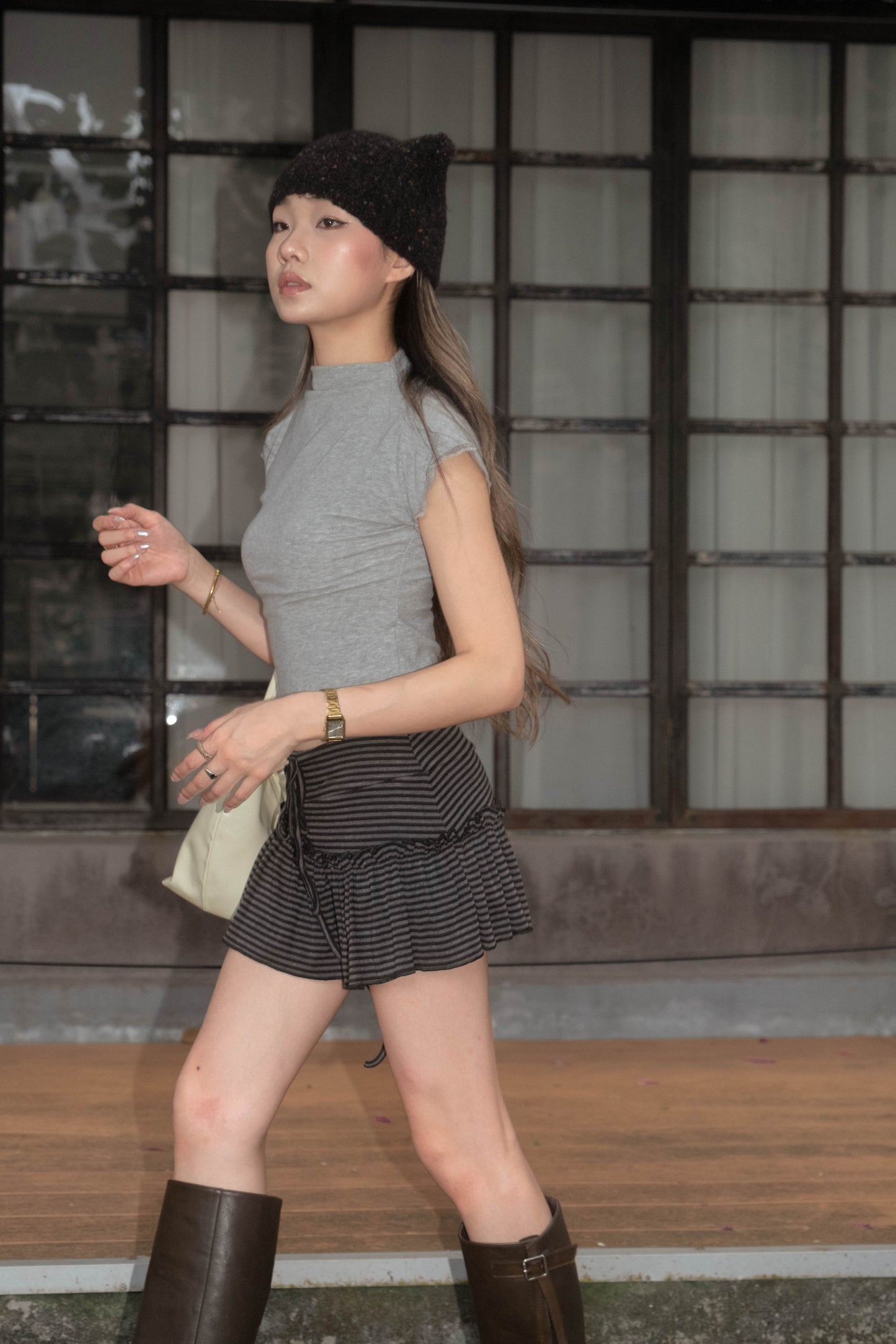 [ 🆕 夏日可愛小短裙 🌊 ] Bounce Mini Skirt Stripes - 2 colours