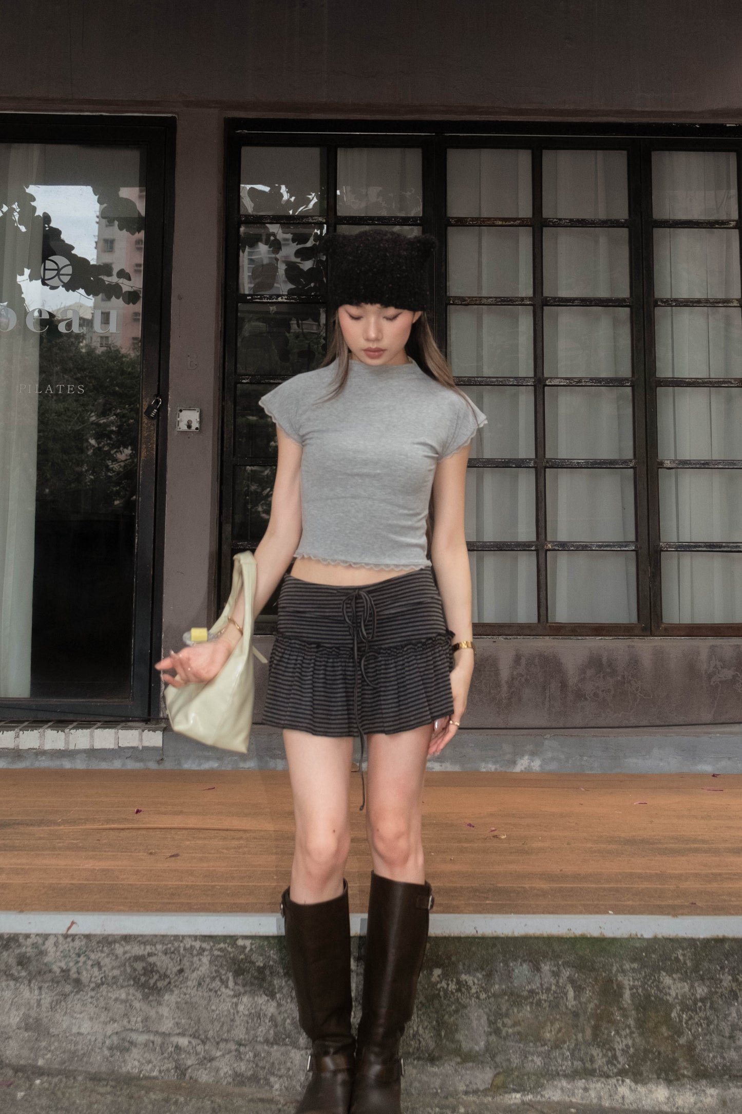 [ 🆕 夏日可愛小短裙 🌊 ] Bounce Mini Skirt Stripes - 2 colours