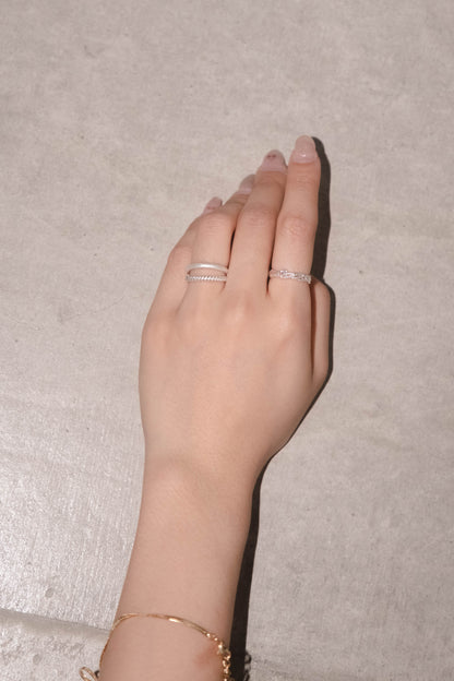 [ 韓國連線 🇰🇷 精緻交織戒指 ] Helix Rings - Silver