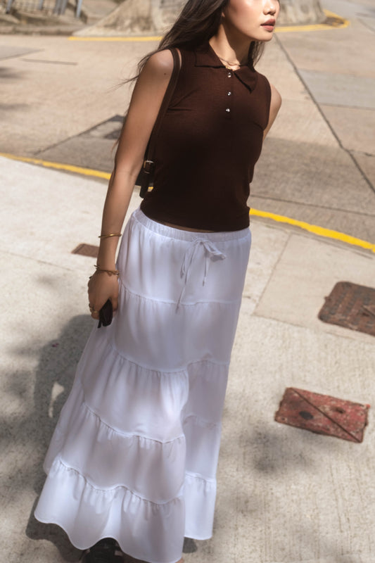[ 🆕 美式復古 🧸📮 軟腍腍親膚 polo 背心 ] Soft Knit Sleeveless Top - 3 colours