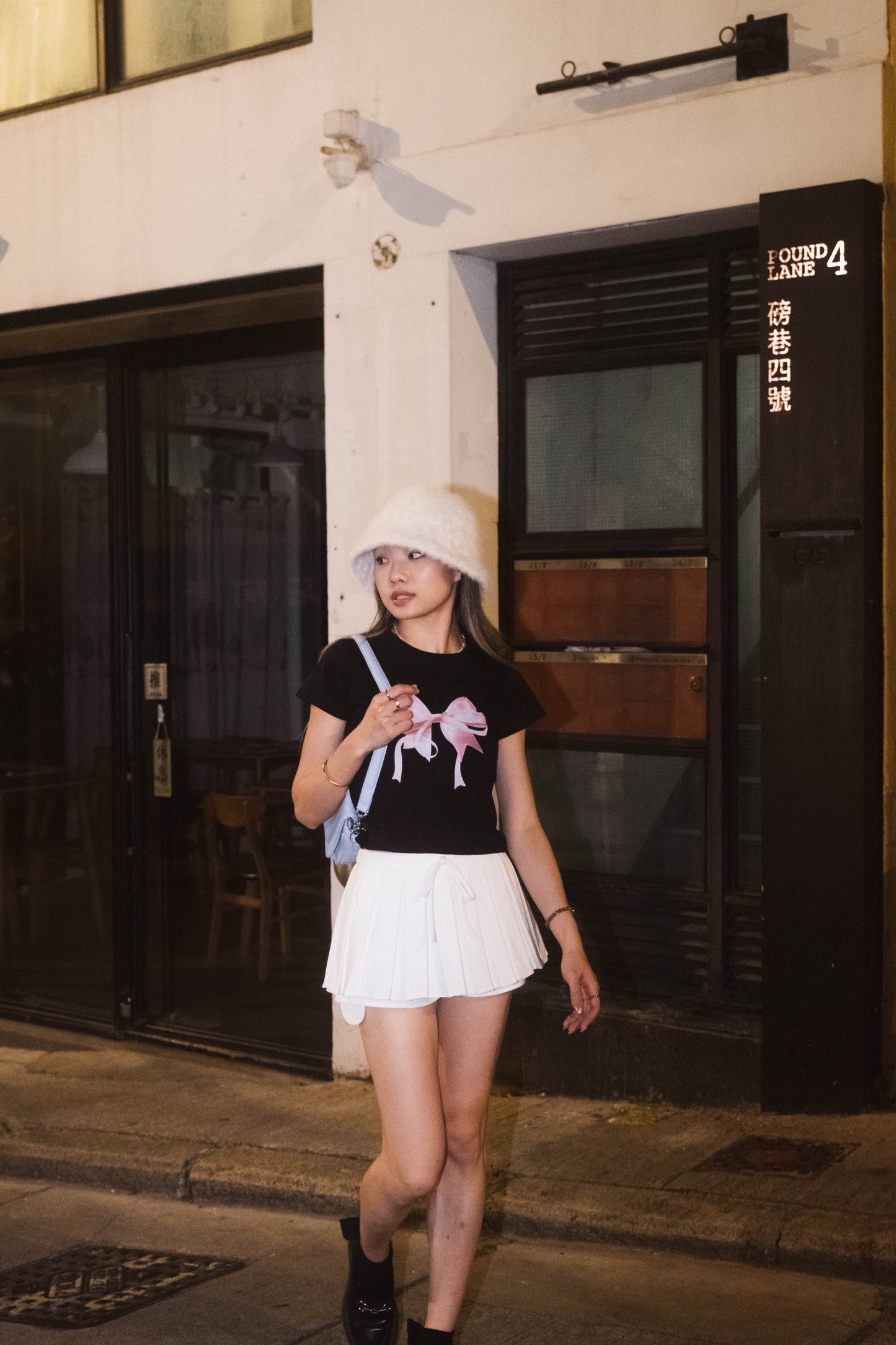 [ 少女心爆棚！大蝴蝶結 tee ] Big Pinkie Bow Soft Tee  - 2 colours