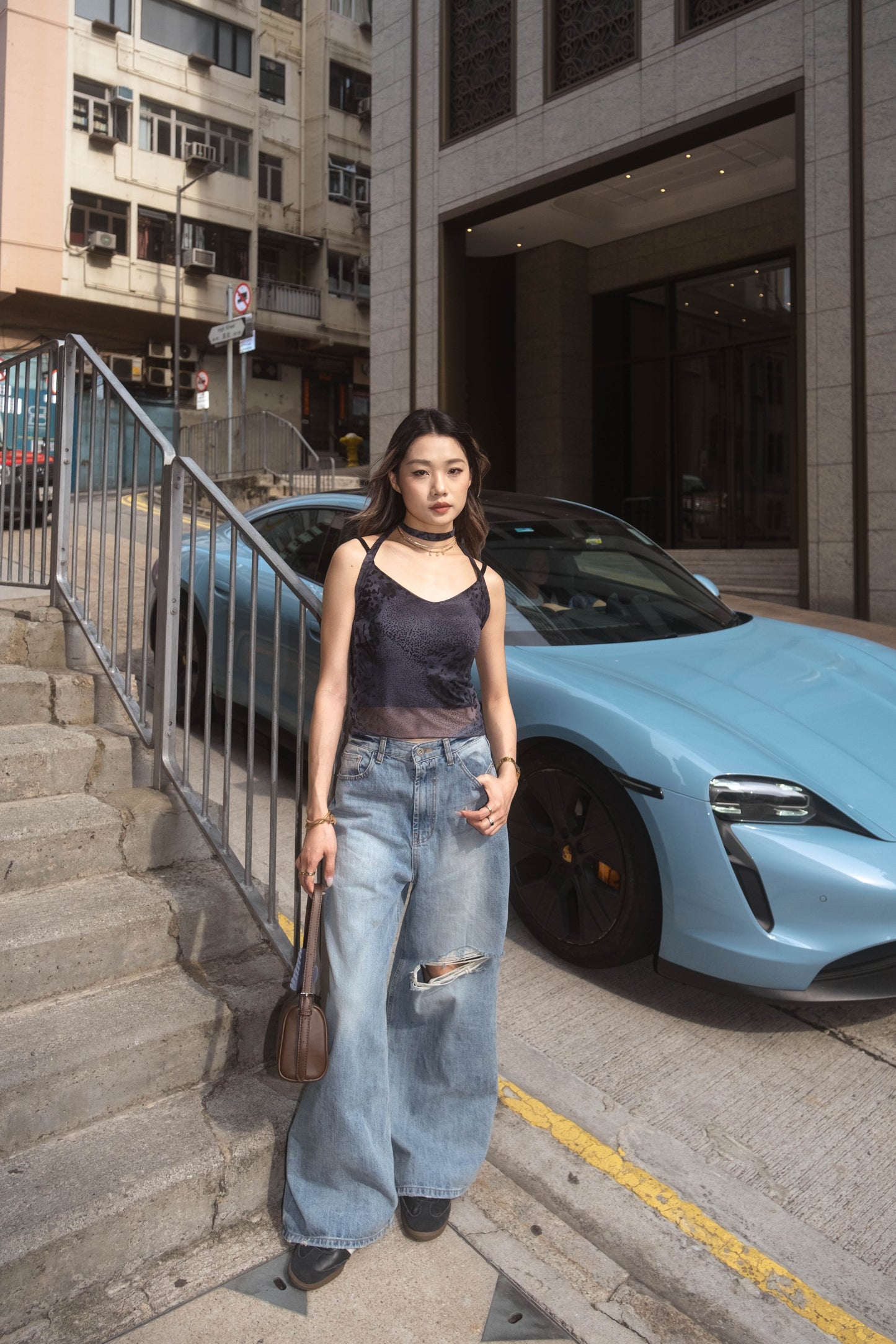 [ 🆕 極力推介!‧ ₊˚🎧⊹♡ 鬆弛感型爆直筒爛牛] Laid-back Ripped Jeans Straight