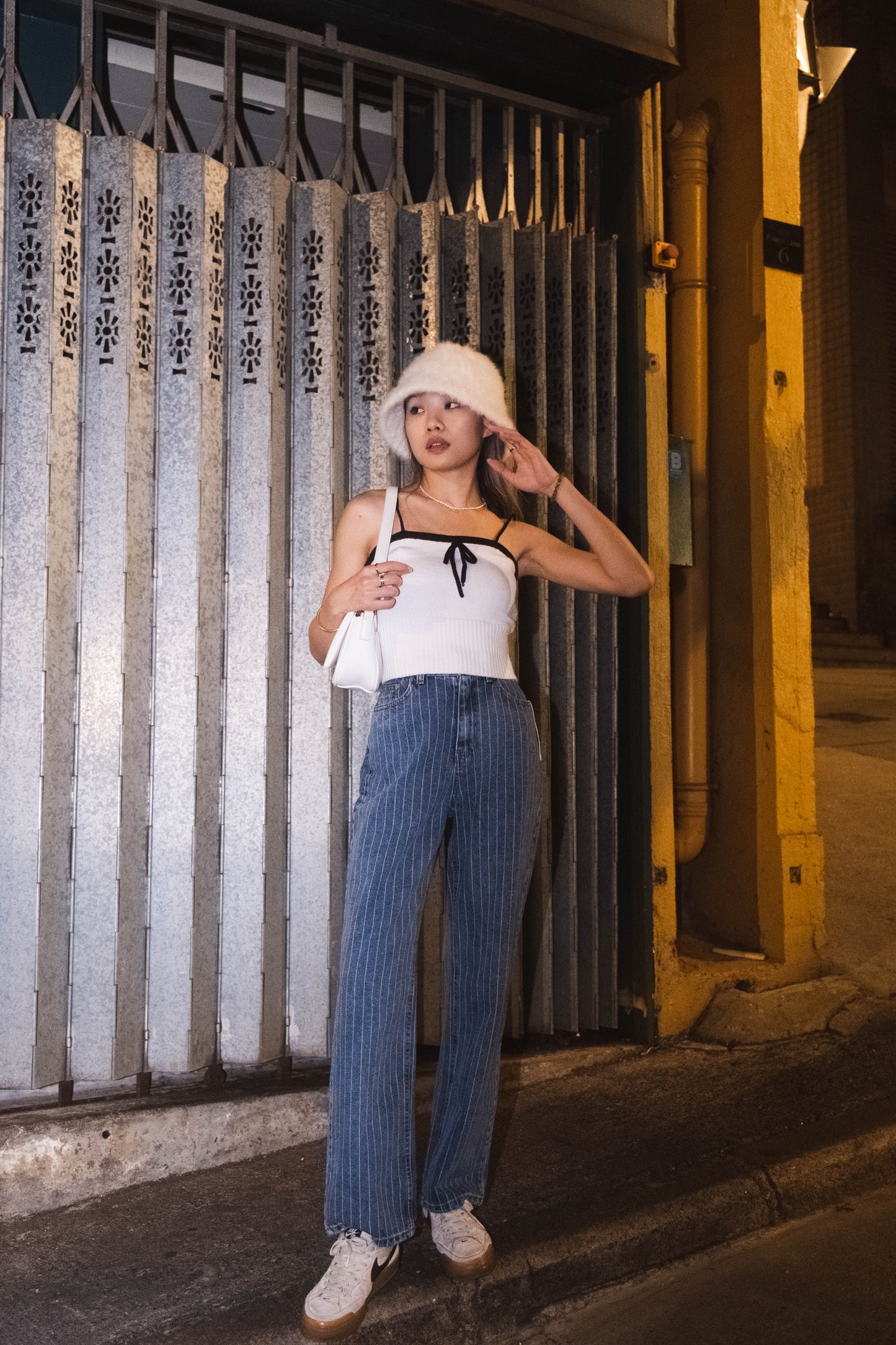 [ 針織蝴蝶結吊帶 ] Soft Knit Ribbon Basic Cami - 2 colours