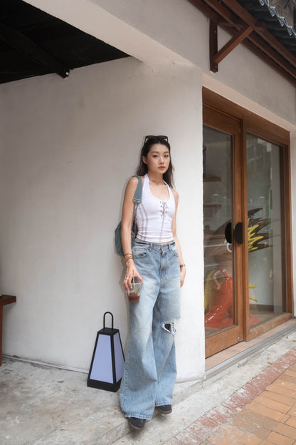 [ 🆕 型格性感 ✰ ✰ ✰ 綁帶露背 top ] Ada's Backless Tank - 3 colours