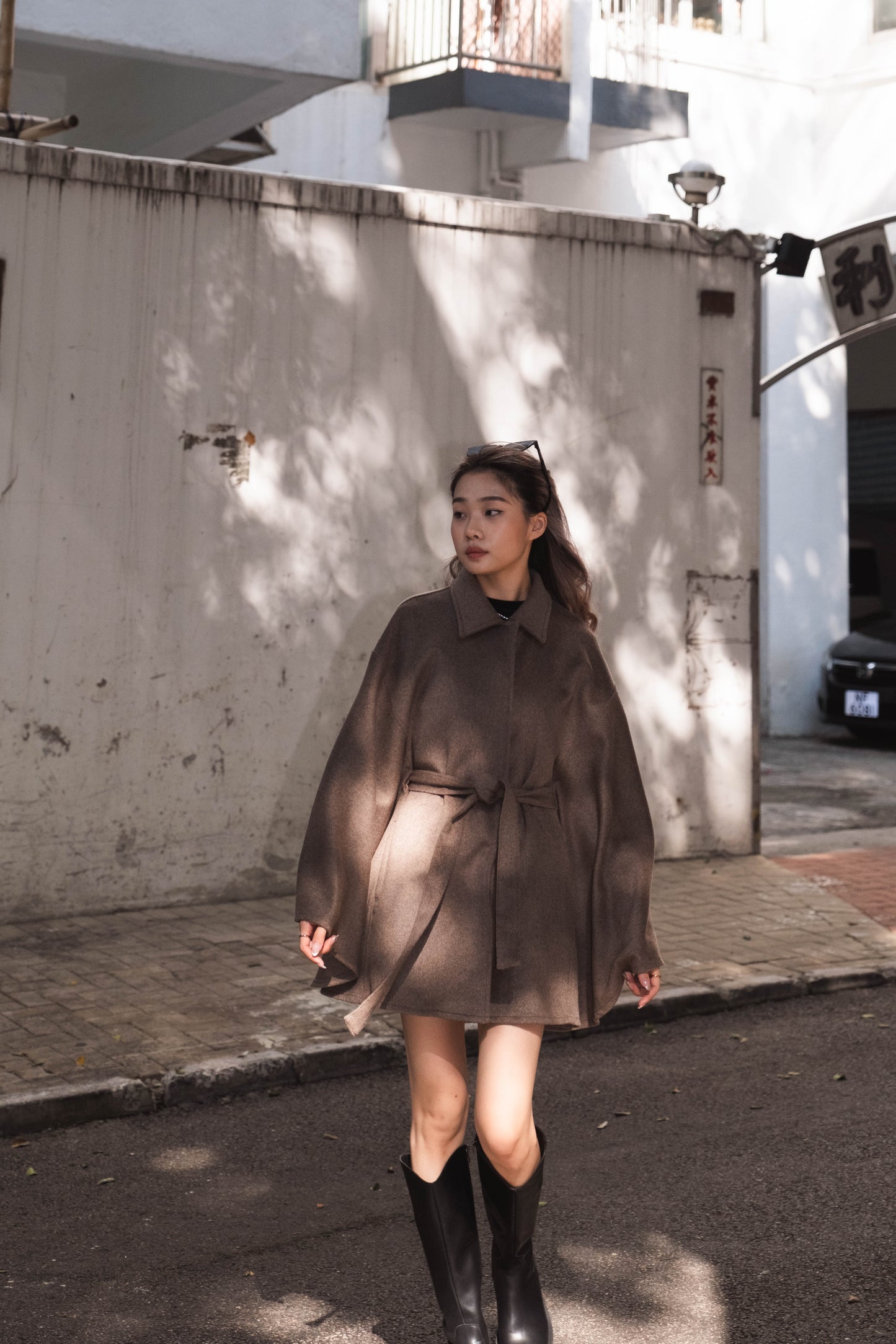 [高質之最! 美麗諾羊毛斗篷外套] Merino Wool Cape Coat - 2 colours