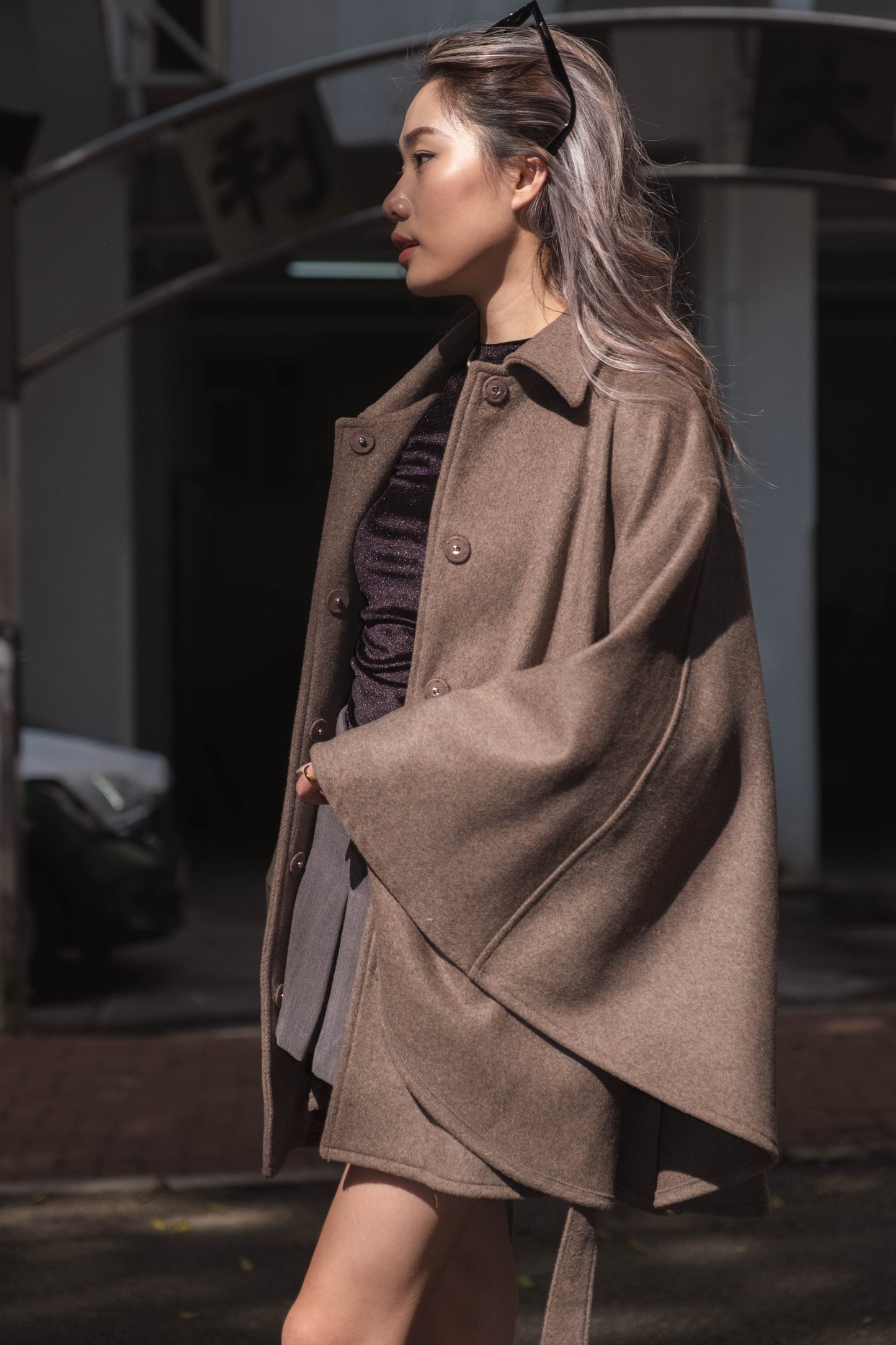 [高質之最! 美麗諾羊毛斗篷外套] Merino Wool Cape Coat - 2 colours