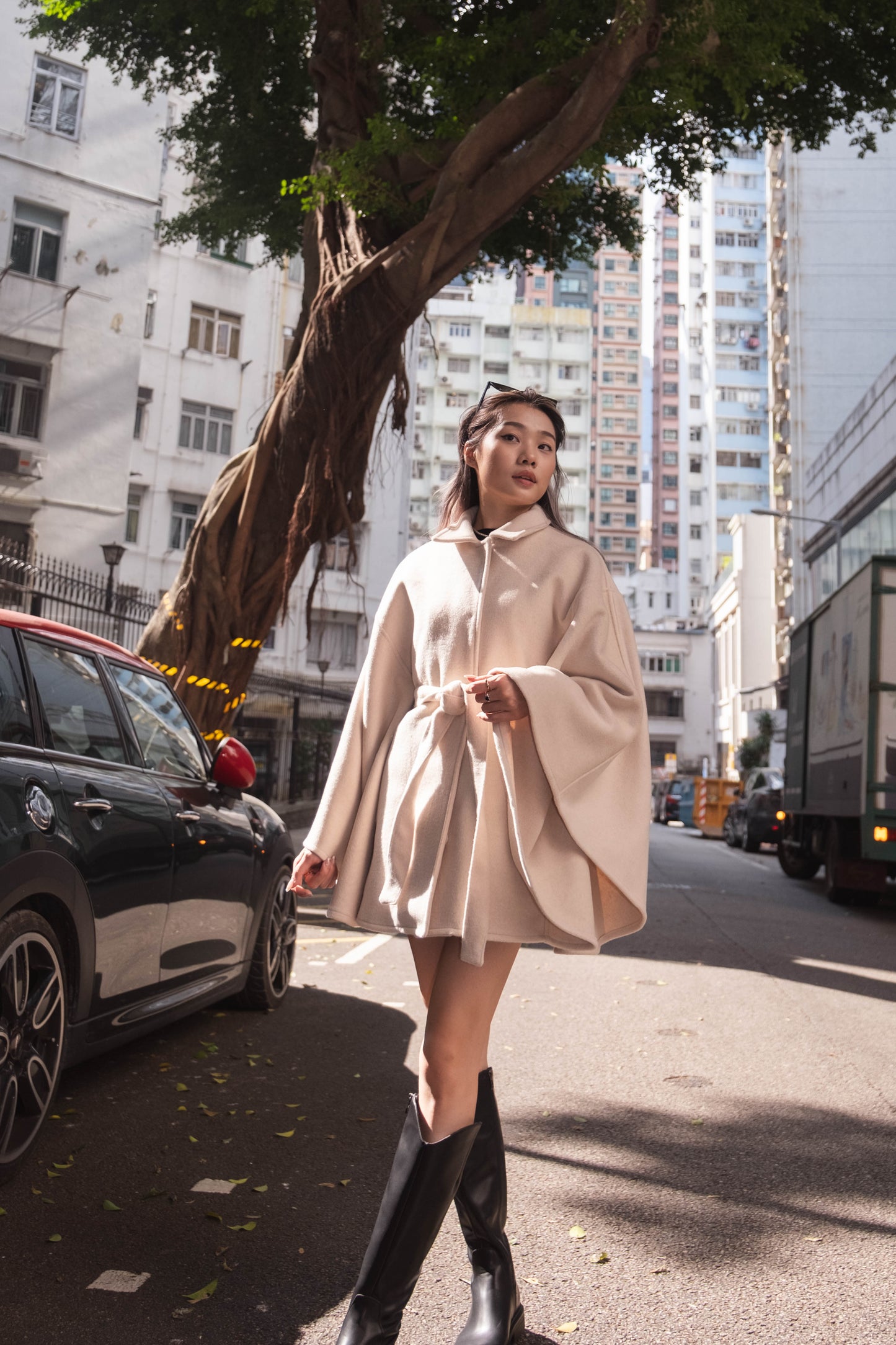 [高質之最! 美麗諾羊毛斗篷外套] Merino Wool Cape Coat - 2 colours