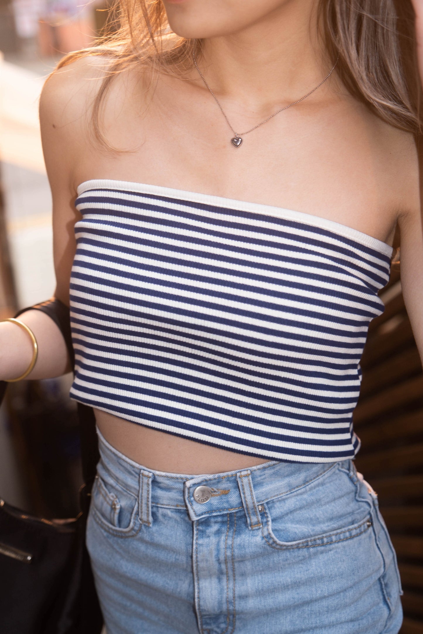 [ 韓國連線 🇰🇷 厚實靚料~ 簡約必備tube top ] New York Summer Tube Top Stripes - 3 colours