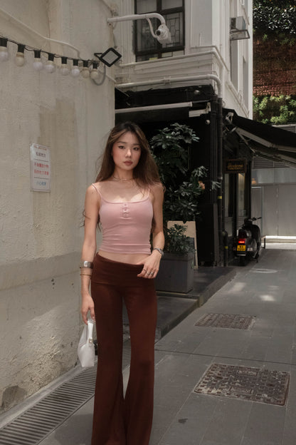 🆕 Foldover Waistband Flare Pants - 4 colours