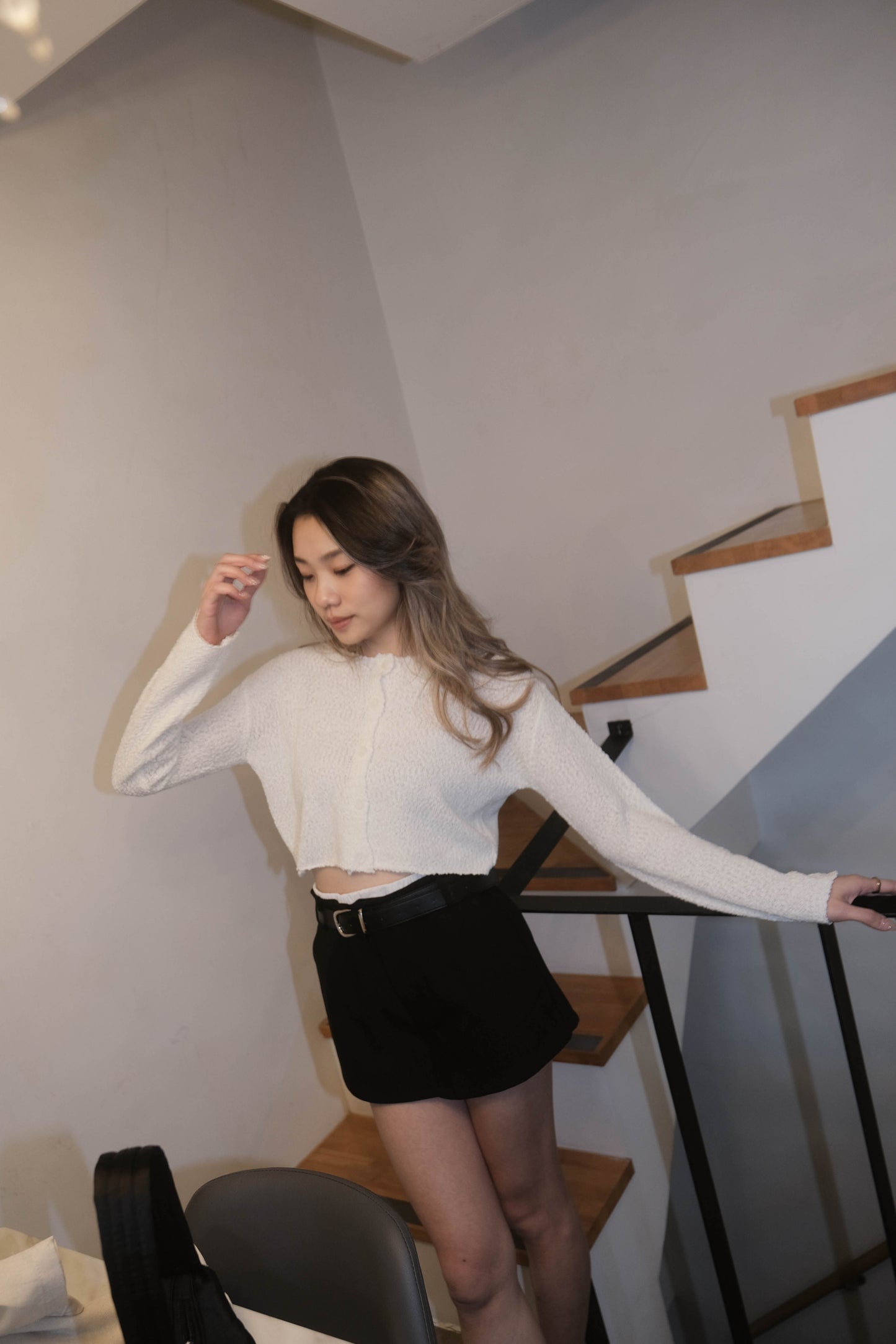 [ 韓國連線 🇰🇷 假兩件裙褲~ 特別設計 ] Two Layer Shirt Skirt with belt - 2 colours