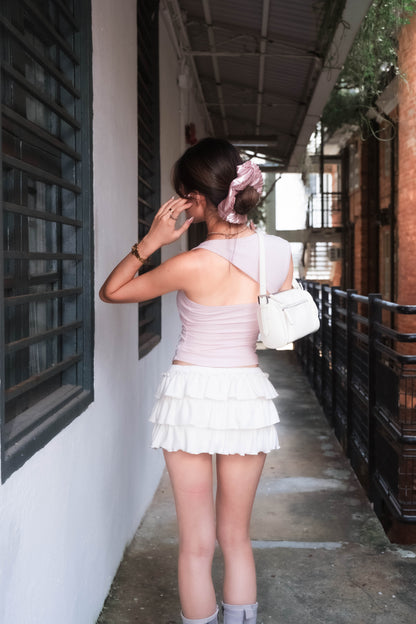 Asymmetric Cutout Ribbed Tank (with pads) - 3 colours