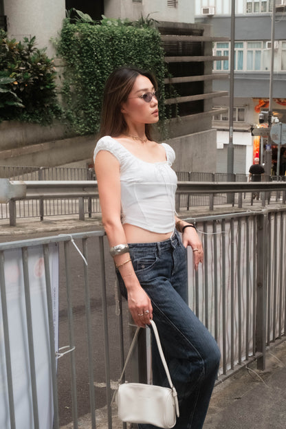 🆕 Eyelet Lace Milkmaid Corset Top
