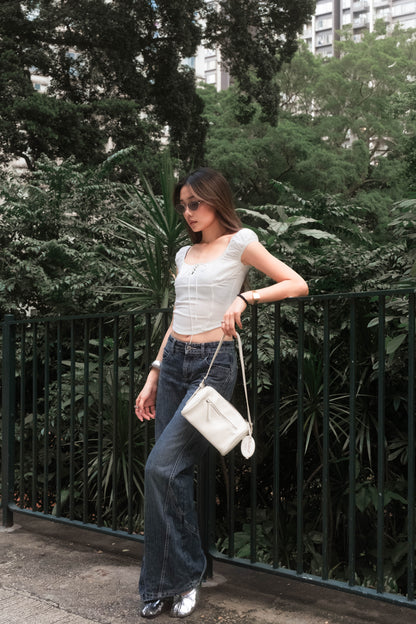 🆕 Eyelet Lace Milkmaid Corset Top