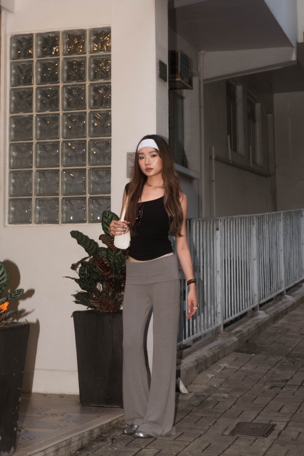Foldover Waistband Flare Pants - 4 colours