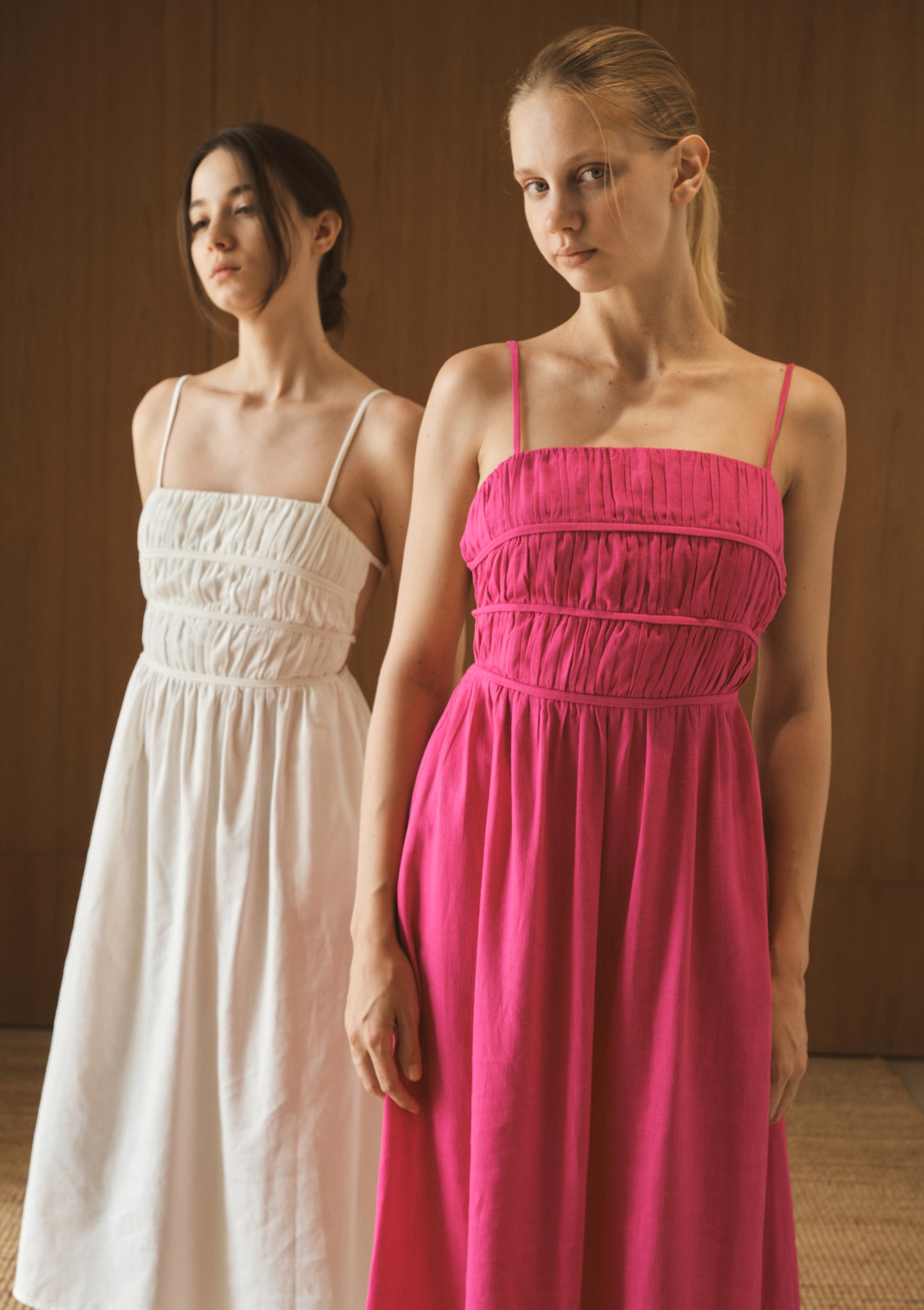 Sofia Linen Dress - Pink