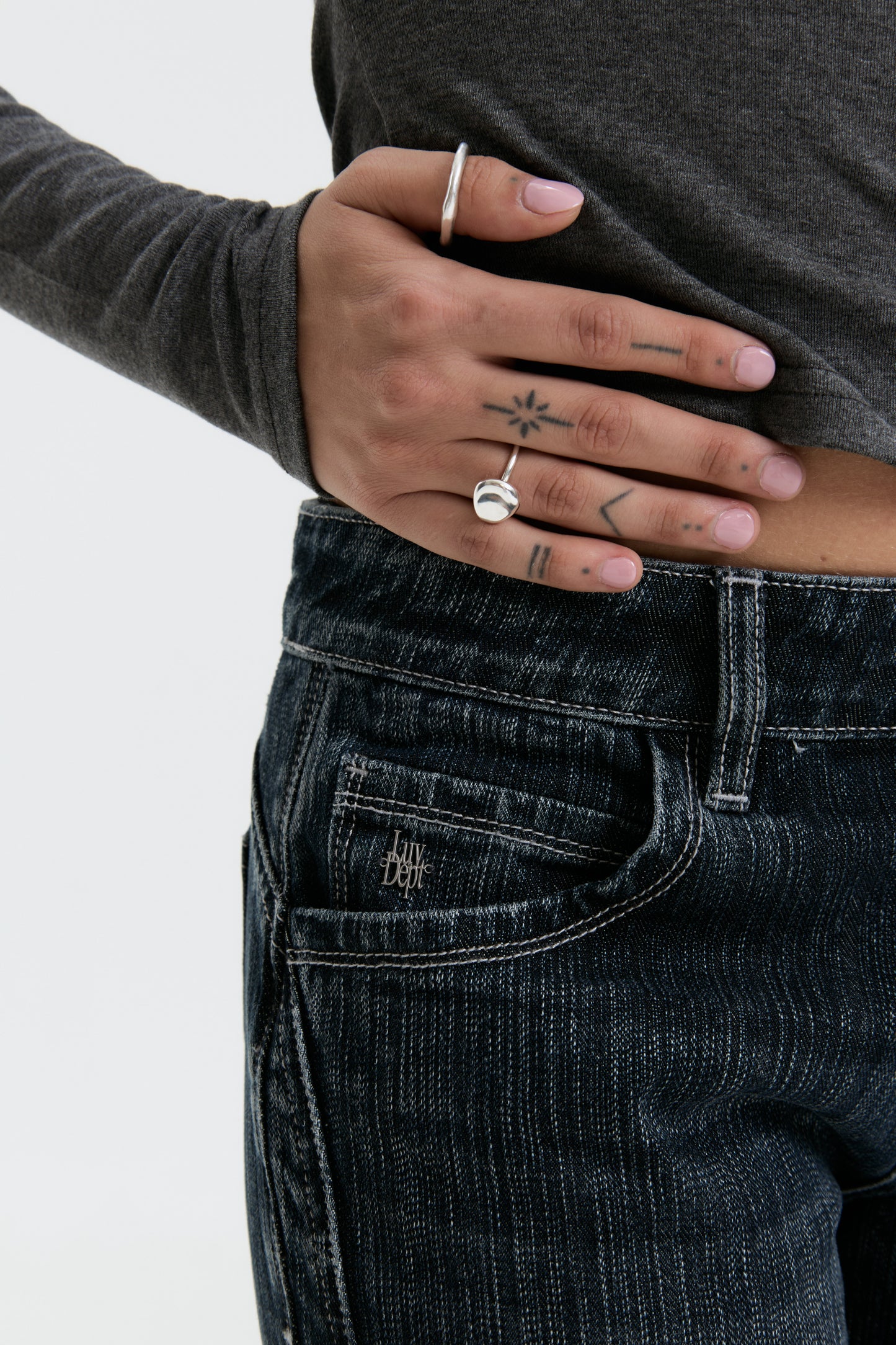 Luv Dept / ‘HEART‘ Flare Denim Jeans