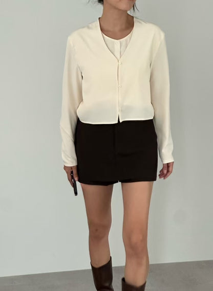 [ 不可錯過!! 橡筋頭西裝裙褲 ] Tiramisu Mini Skorts - 2 colours