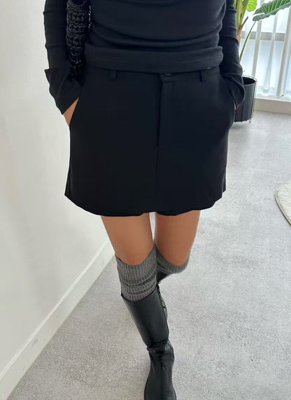[ 不可錯過!! 橡筋頭西裝裙褲 ] Tiramisu Mini Skorts - 2 colours