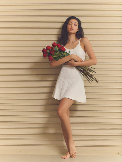 [ Premium ⚜️ ] Jade Mini Dress - White