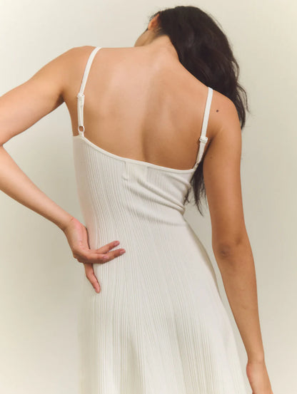 [ Premium ⚜️ ] Jade Mini Dress - White