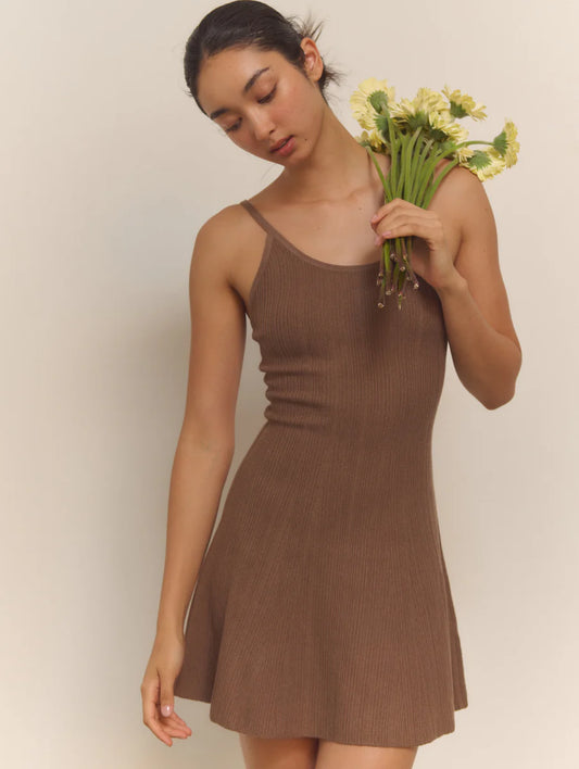 [ Premium ⚜️ ] Jade Mini Dress - Brown