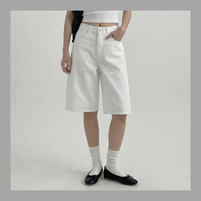 🆕 Downtown Crisp White Bermuda Jorts