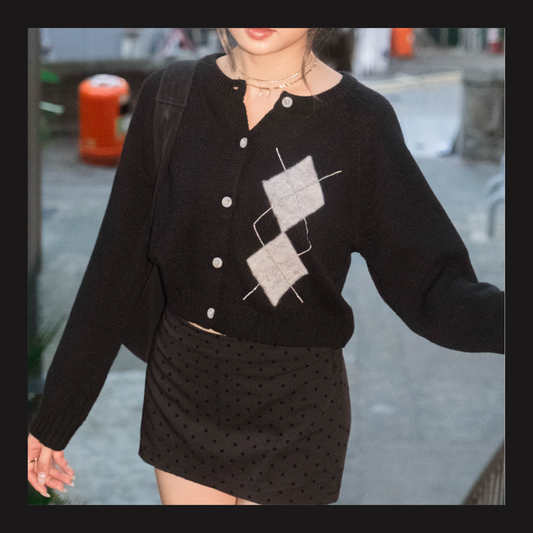 [ 🆕 私心自留~ 不撞款 💘 高級感閃閃菱形格冷衫 ] Como Classy Cardigan - 3 colours