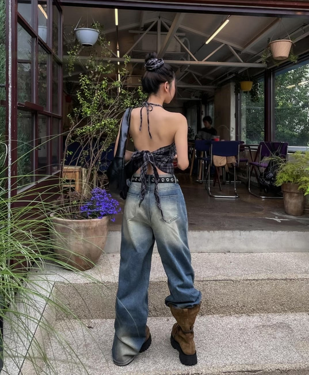 [ 新品優惠 🆕 個性不撞款 復古甜辣格仔吊帶 ] Checked Vintage Top (free scrunchie!) - 2 colours