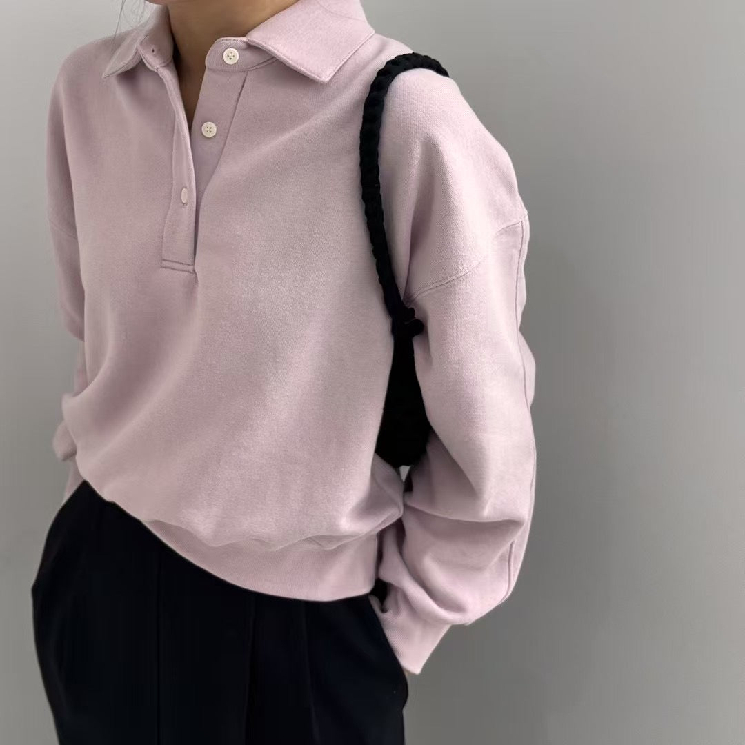 [ 慵懶 + 休閒 + 簡約 + 复古 ] Mia Polo Top - 3 colours