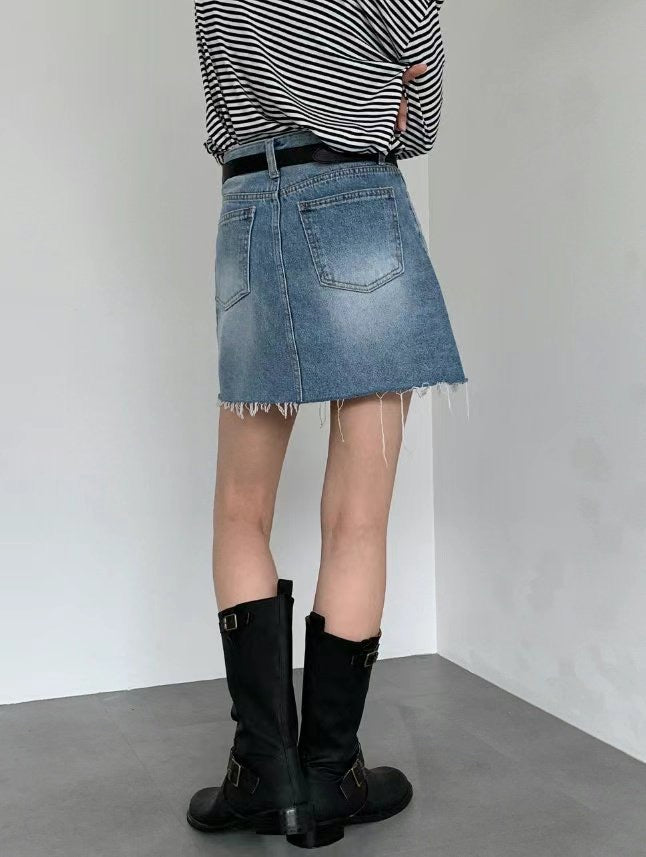 [ 閉眼入手okie! 基礎牛仔裙 ] The Click Denim Skirt - 2 colours