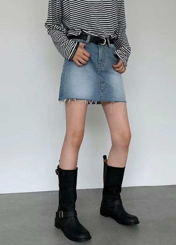 [ 閉眼入手okie! 基礎牛仔裙 ] The Click Denim Skirt - 2 colours