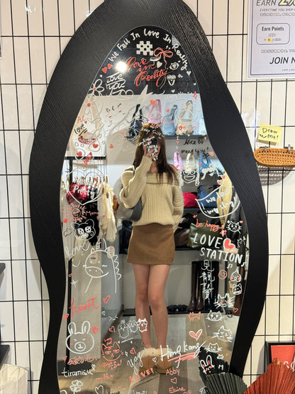 [ 新色到 ! 歐美甜美造型必備! ] Oversized Off-shoulder Chunky Sweater - 3 colours