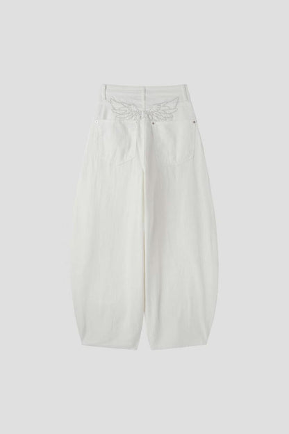 [ 天使來了～ 鐮刀褲! ] Angel's Wings Baggy Jeans