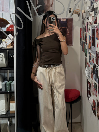 [ 率先上架熱門款!! 衣櫥必備斜膊綁帶 ] Butterfly Asymmetric Top - 3 colours