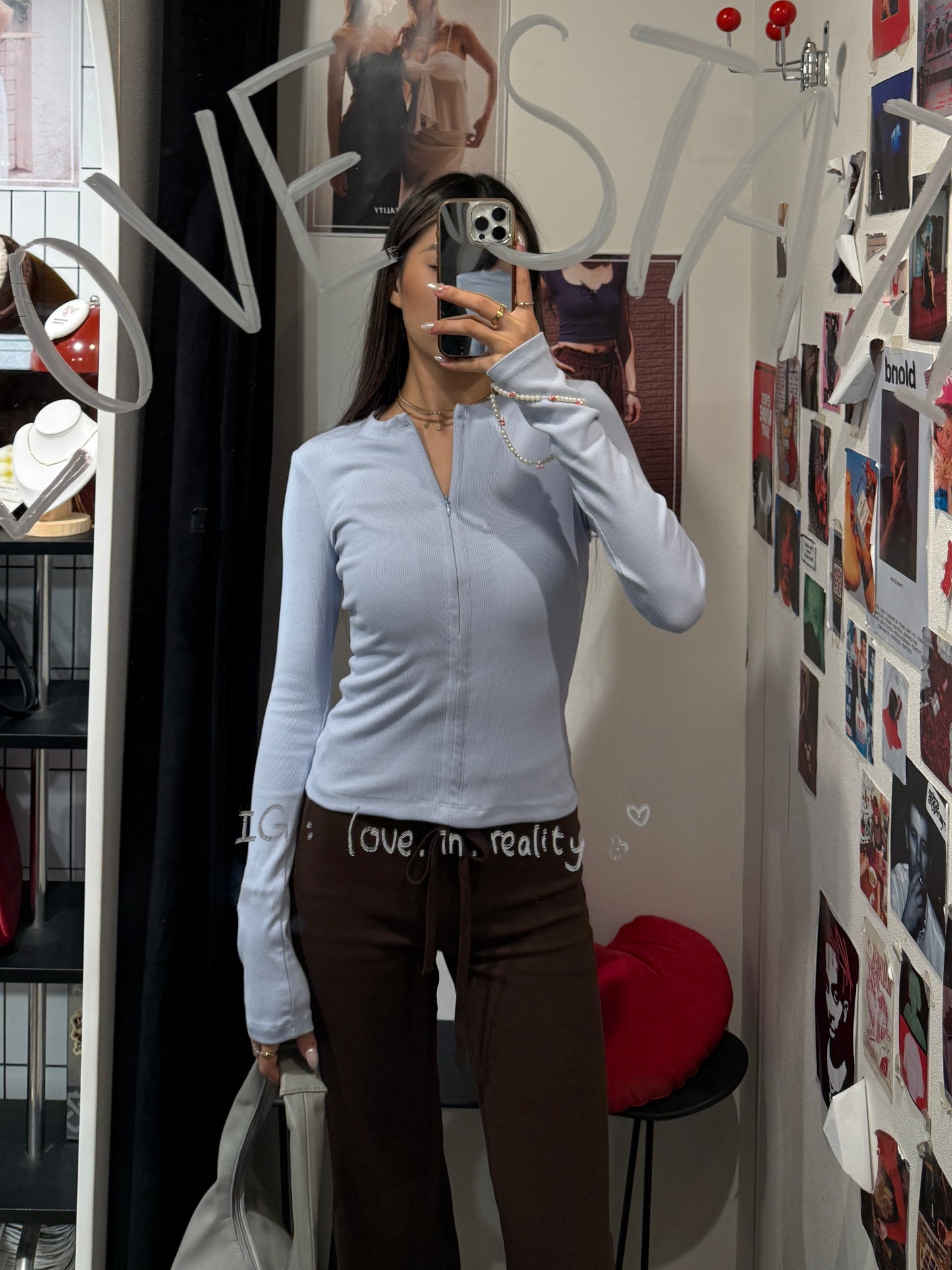 [ 🆕 歐美 Pilates girl 💌 貼身拉鍊 top ] Half-Zip Up Skinny Top - 3 colours