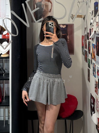 [ 🆕 大露背! 🧊🍸 經典橫閒連體衫 ] Backless Bodysuit Stripes - 2 colours