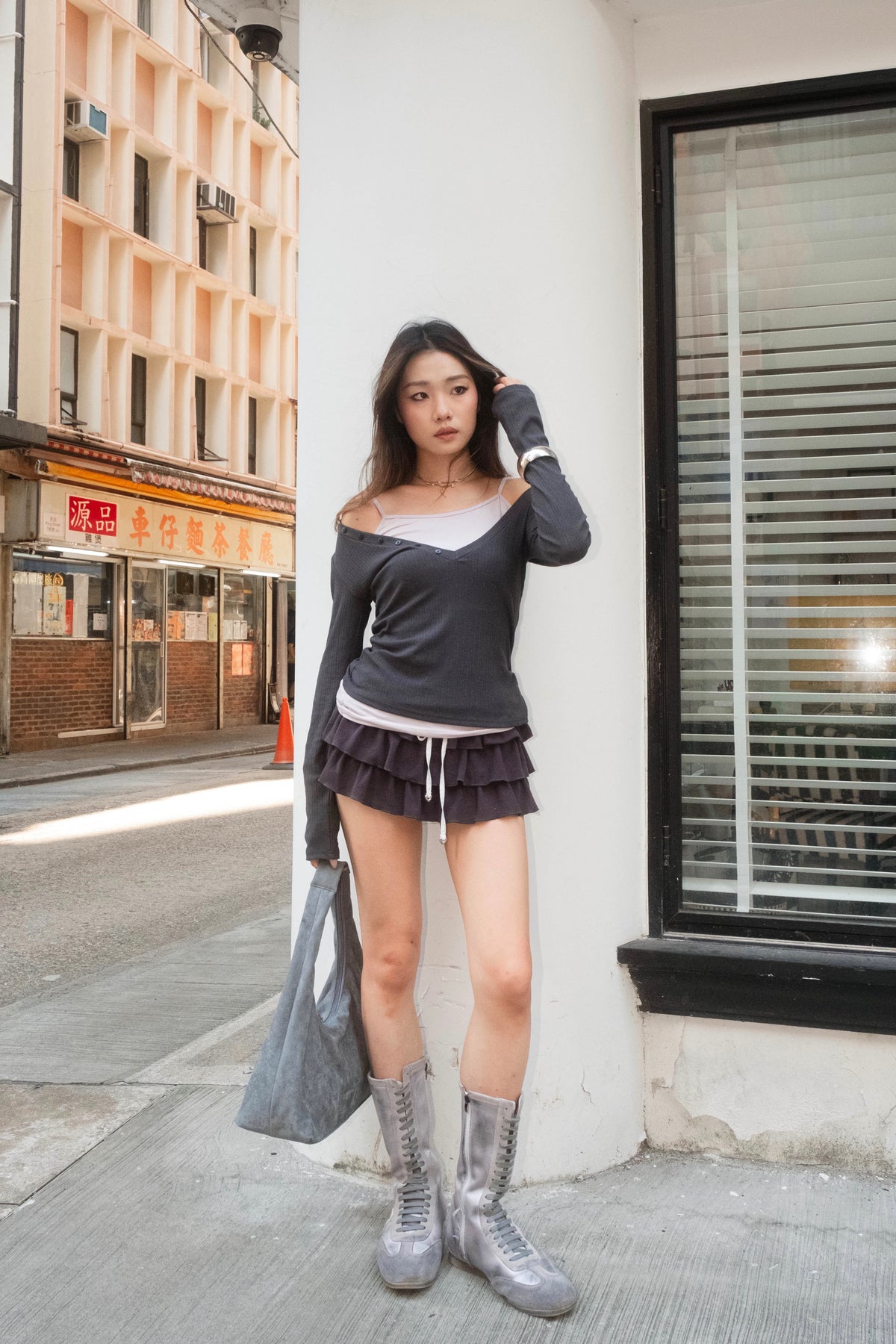 Layered V-Neck Ribbed Top - 3 colours