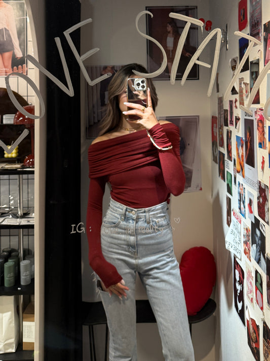 [ 最純粹的一字膊 🧚🍷 重要場合必備 ] Barbaresco Off-Shoulder Top