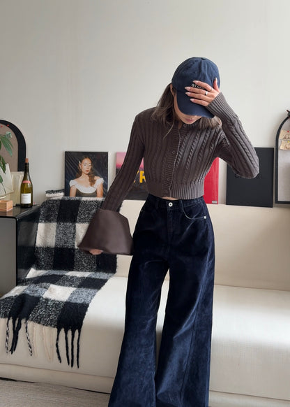 [ 🆕 大推款!! 秋冬絨面 極厚實+靚料+靚 cut ] Fall Velvet Wide-Leg Pants - 2 colours