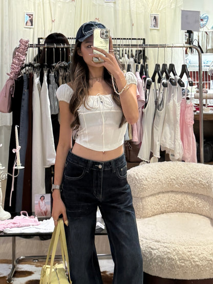 🆕 Eyelet Lace Milkmaid Corset Top