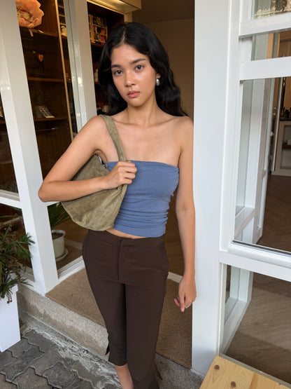 July Mansion - Medium Jersey in Avocada Suede