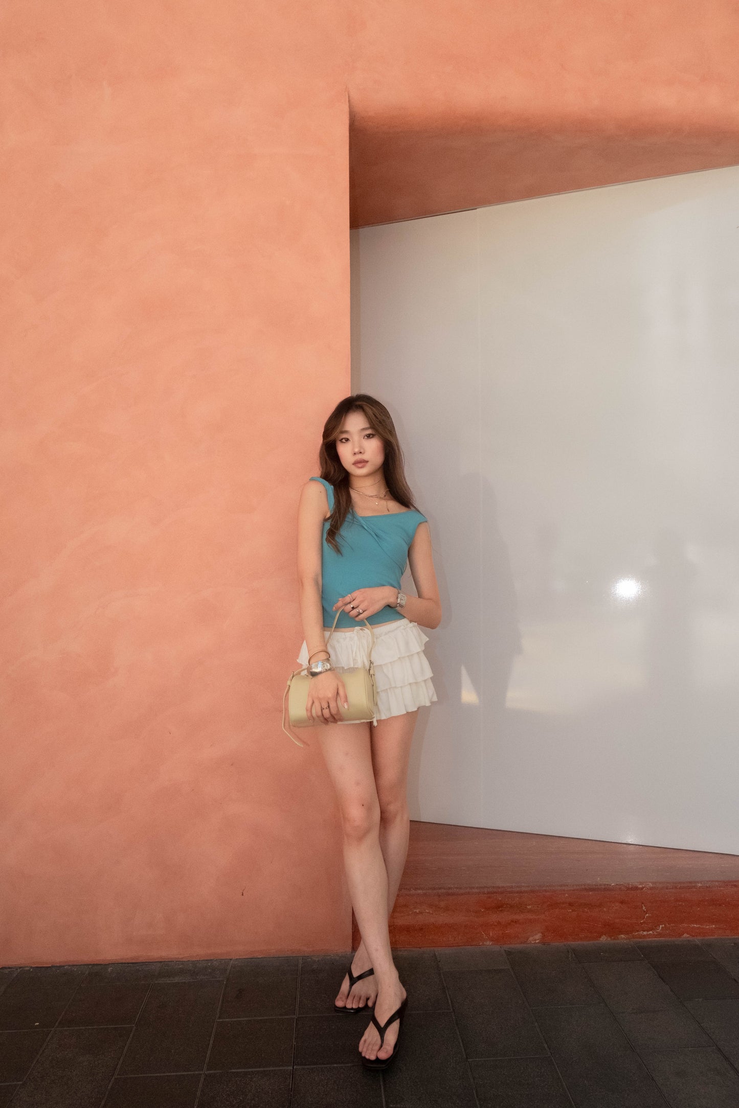 🆕 Twisted Asymmetric Ribbed One-Shoulder Top - 4 colours