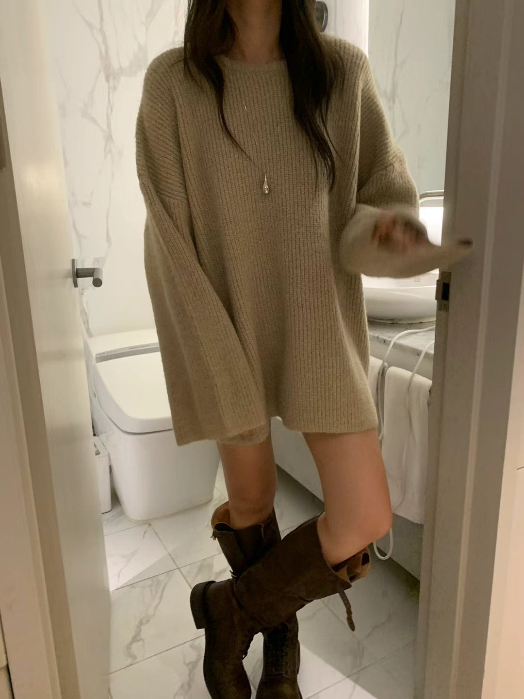 [ 羊毛針織寬鬆冷衫 ] Blankie Oversized Wool Sweater - 2 colours